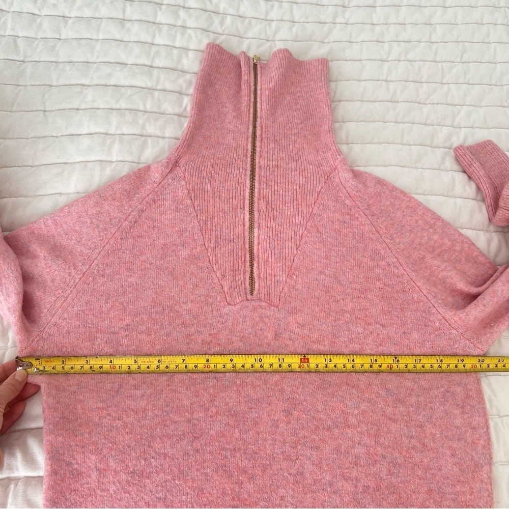 J.Crew Pink Half-Zip Sweater Dress in Super Soft Yarn sz XS - Picture 13 of 15